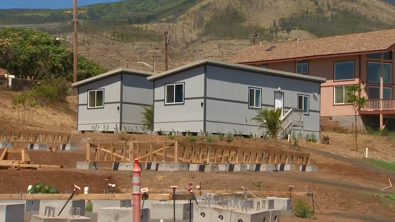 La'iku temporary housing project along Lahainaluna Road