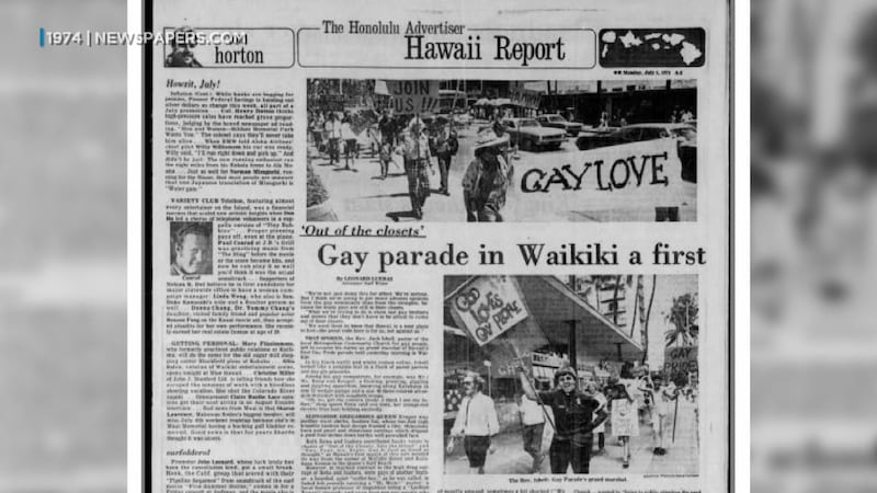 Archives show the history of pride celebrations in Honolulu.