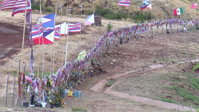 The Lahaina Memorial off Lahainaluna Road is dedicated to the 102 lives lost in the 2023 inferno.