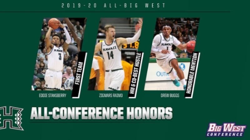 Senior guard Eddie Stansberry earned first-team honors, while Drew Buggs and Zigmars Raimo...