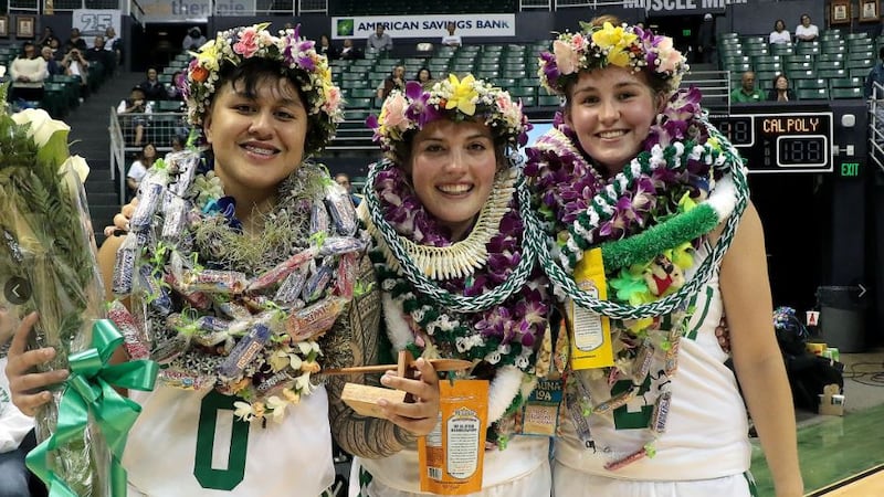 Seniors Julissa Tago, Savannah Reier, and Courtney Middap, were honored following Saturday's...