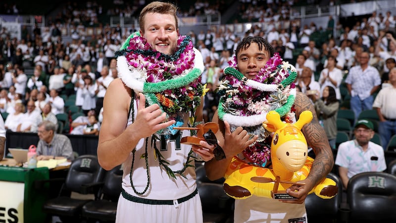 'Bows Zigmars Raimoa and Eddie Stansberry were honored following the game.