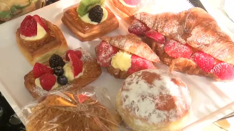 Grace Lee joins Guy Hagi for some Parisian pastries at Paris Baguette, a popular chain in...