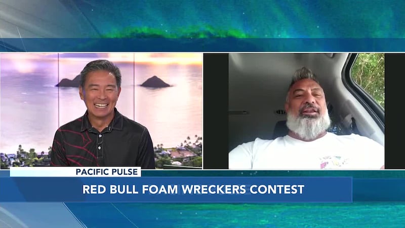 Kainoa McGee, emcee of the Red Bull Foam Wreckers Contest, chats with Guy Hagi about this...