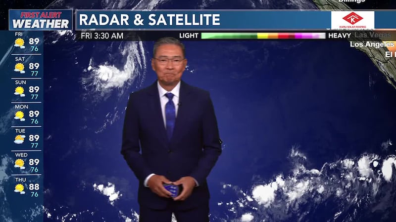 First Alert Forecast: Breezy winds with scattered showers expected over the weekend
