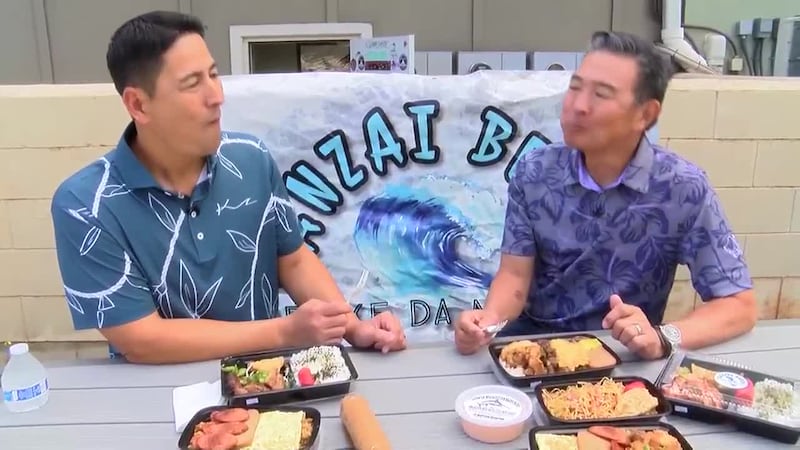 Guy and Steve go to Waipio and check out a local shop that has bentos as low as $8!