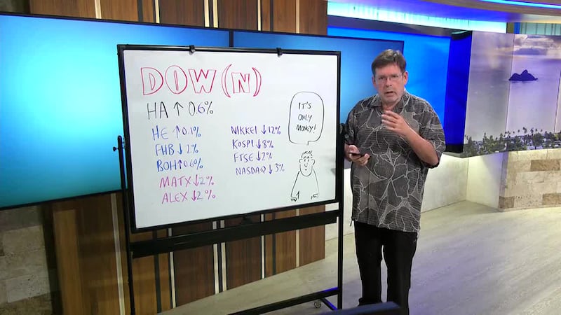 Three local stocks are now bucking the selloff. Hawaiian Airlines, Hawaii Electric and Bank of...