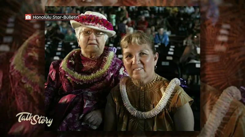 Aunty Dottie Thompson and Aunty Luana Kawelu