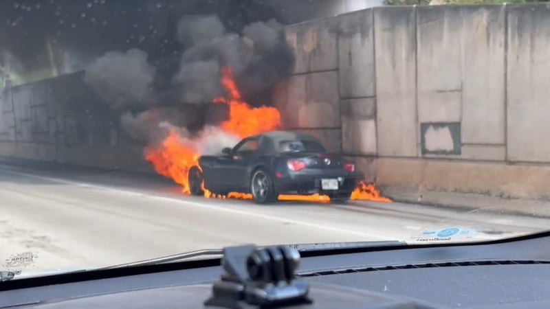 Vehicle fire shuts down multiple lanes on H-1 West in Aiea