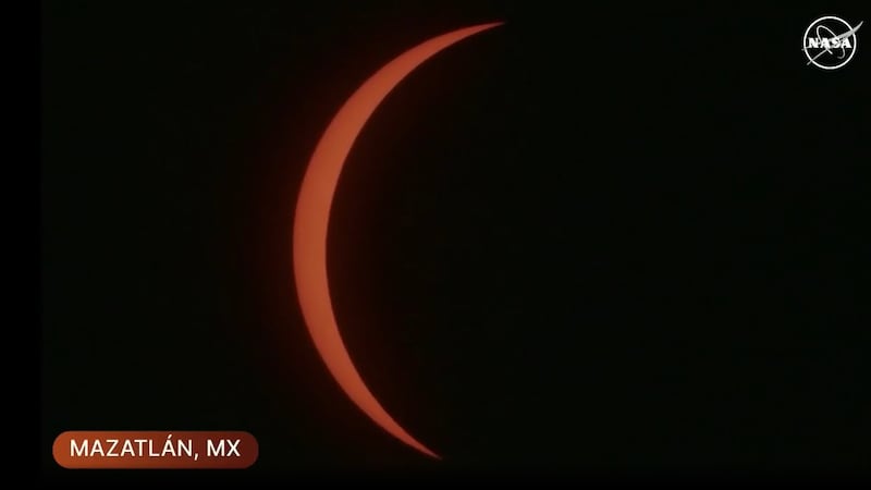 Solar eclipse from NASA Telescope on Monday, April 8, 2024